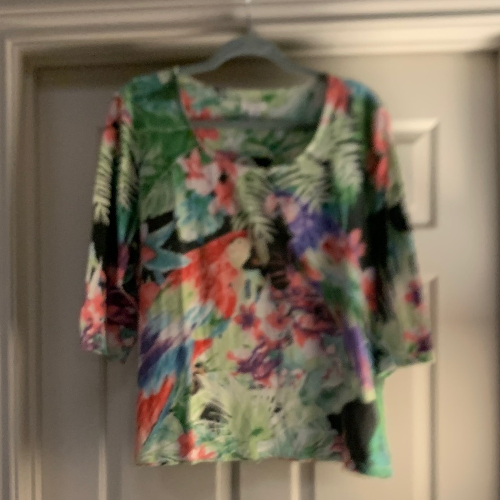 Chico's Tropical Floral Women's Blouse
